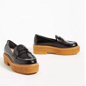 Loeffler Randall Black Loafers with Gum Sole
